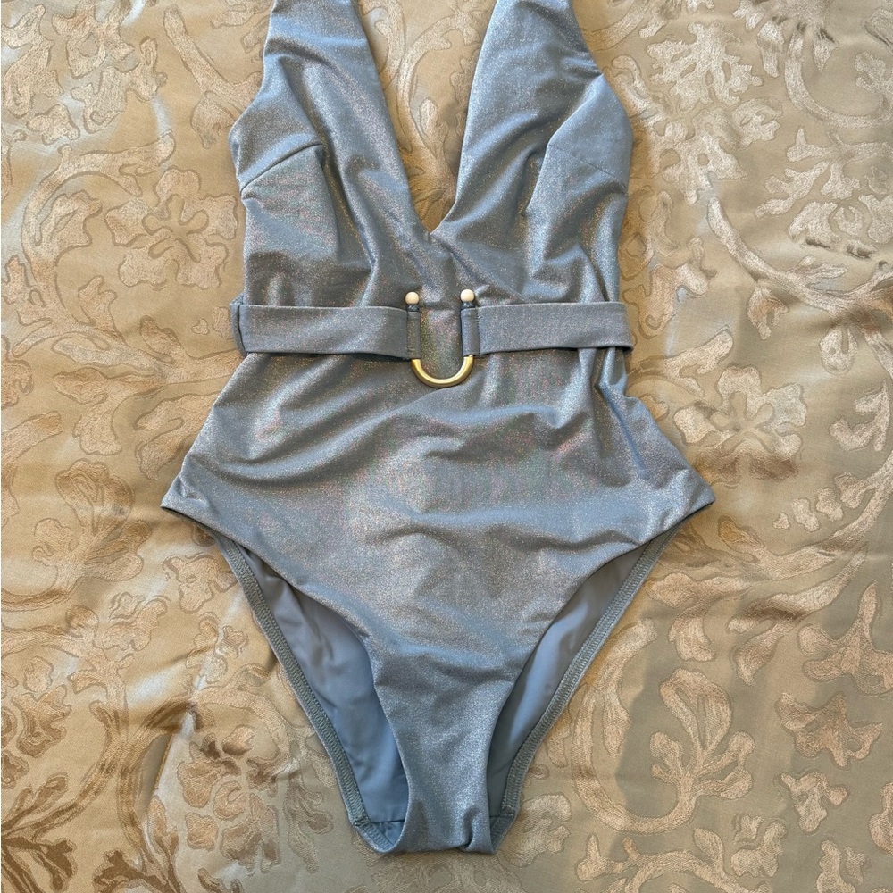 Zimmermann Soft Blue One-Piece Swimsuit